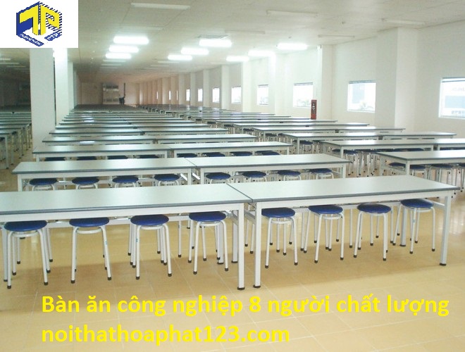 Bàn ăn công nghiệp 8 người chất lượng